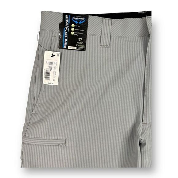 Roundtree & Yorke Performance Straight Fit Flat Front Shorts Size 33 - Picture 2 of 5